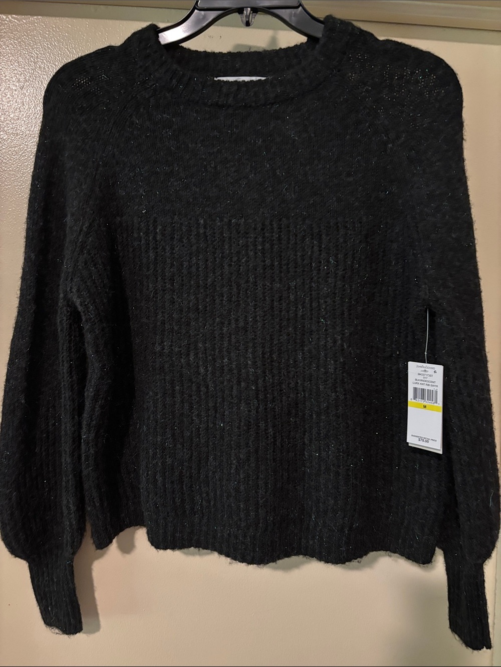 Cozy Women's Black Knit Sweater - Classic Crewneck. NWT Size M